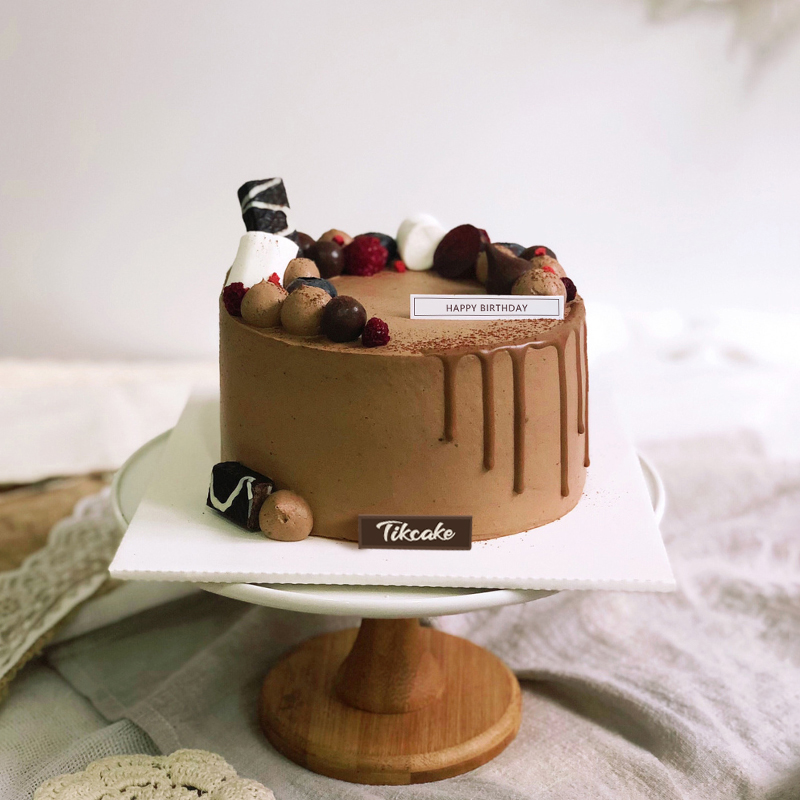 小清新款巧克力奶油蛋糕