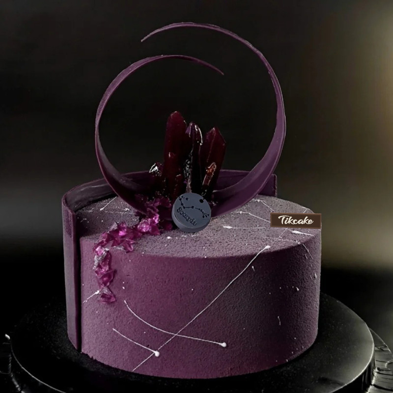 紫色系天蝎座主题鲜奶蛋糕（10.24-11.22）