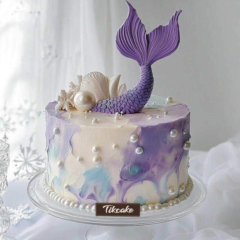 原创超仙美人鱼主题鲜奶蛋糕（五）