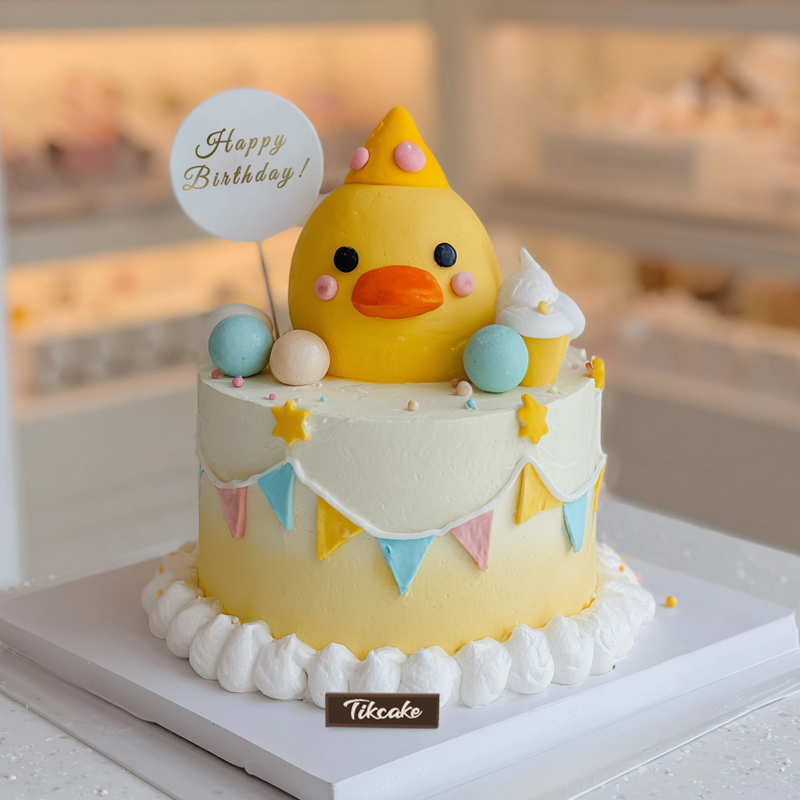 原创小鸭子主题儿童鲜奶蛋糕