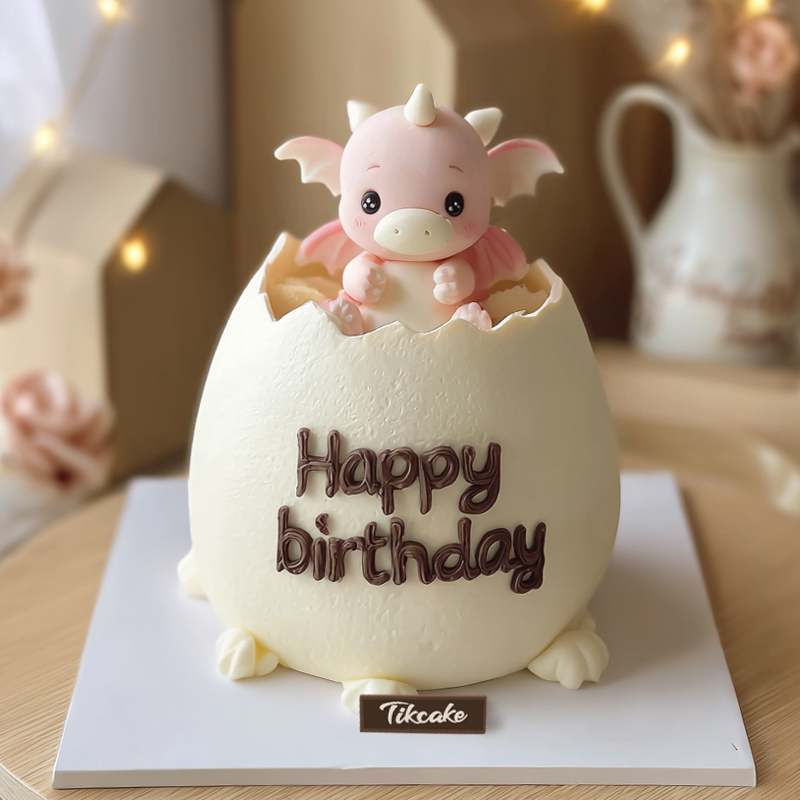 原创“破壳日”主题翻糖鲜奶蛋糕