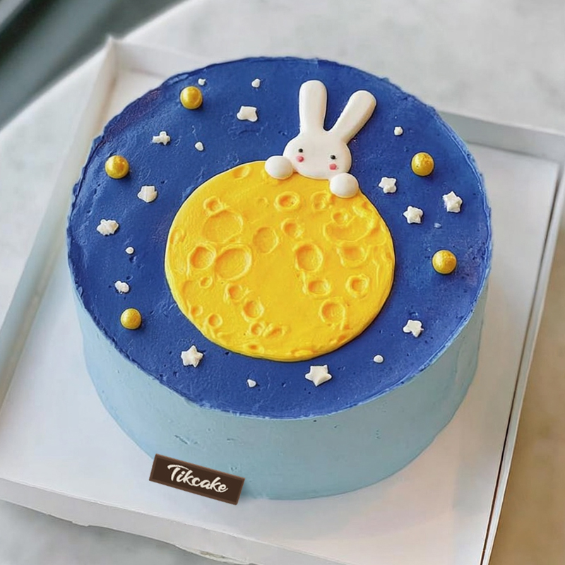 原创中秋节主题翻糖鲜奶蛋糕（十六）